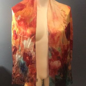 Beautiful and colorful silky scarf 175x 52cm